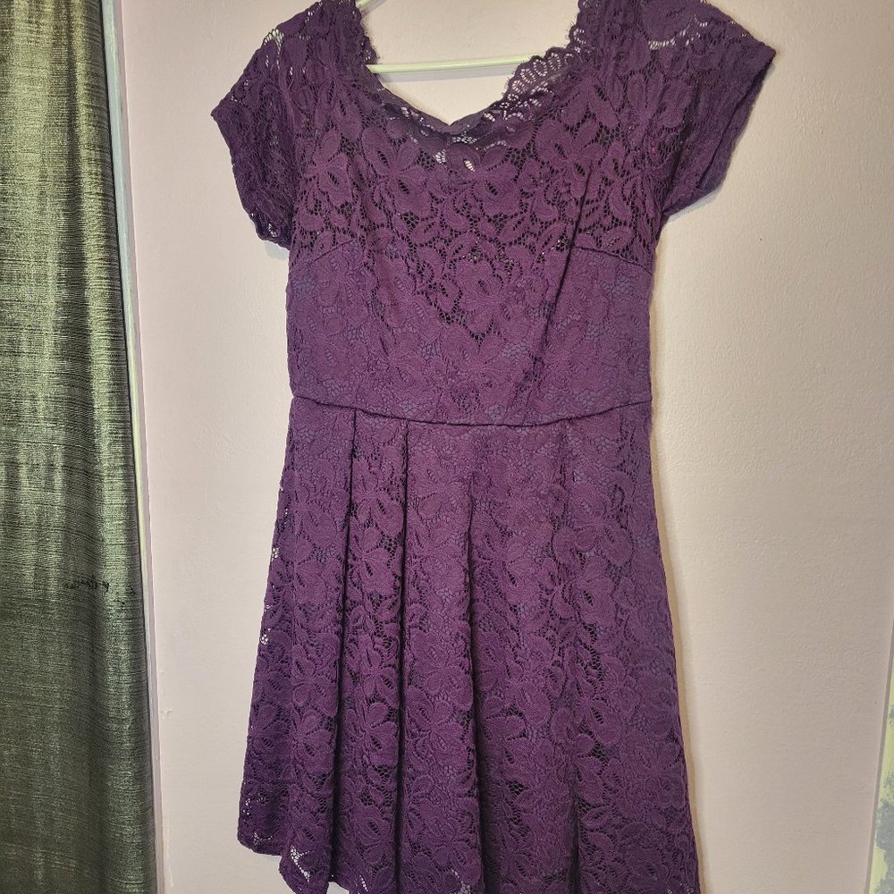 Floral Lace Purple summer dress